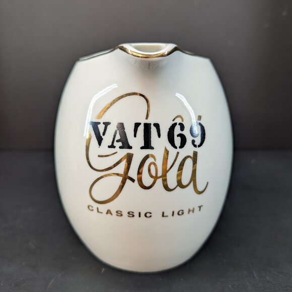 Vat 69 Gold Classic Light Scotch Whisky White Advertising Pub Jug Water Jug - Picture 1 of 6